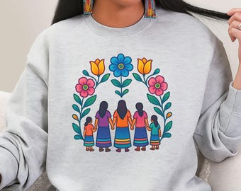 Native owned, florals indigenous women ribbon skirt T-shirt, Indigenous owned shirts gift shop