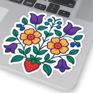 Native owned, Floral Sticker. Indigenous owned sticker gift shop