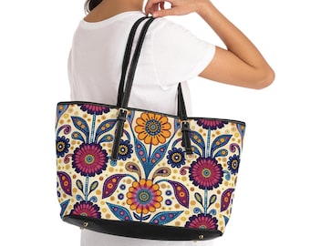 Indigenous Designer Floral PU LeatherLook Shoulder Bag