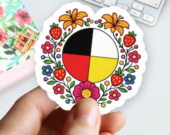 Native Floral Sticker Indigenous Owned Gifts