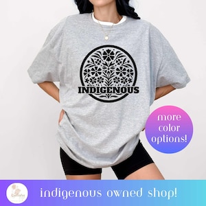 Indigenous Round Floral T-Shirt Indigenous Gift Shop