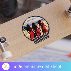 MMIW Red Dress Indigenous Art Transparent Outdoor Stickers