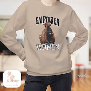 Empower Native Women Indigenous Designer Native Womens Fleece Crewneck Sweatshirt