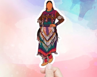 Native owned, dancer Sticker. Indigenous owned sticker gift shop