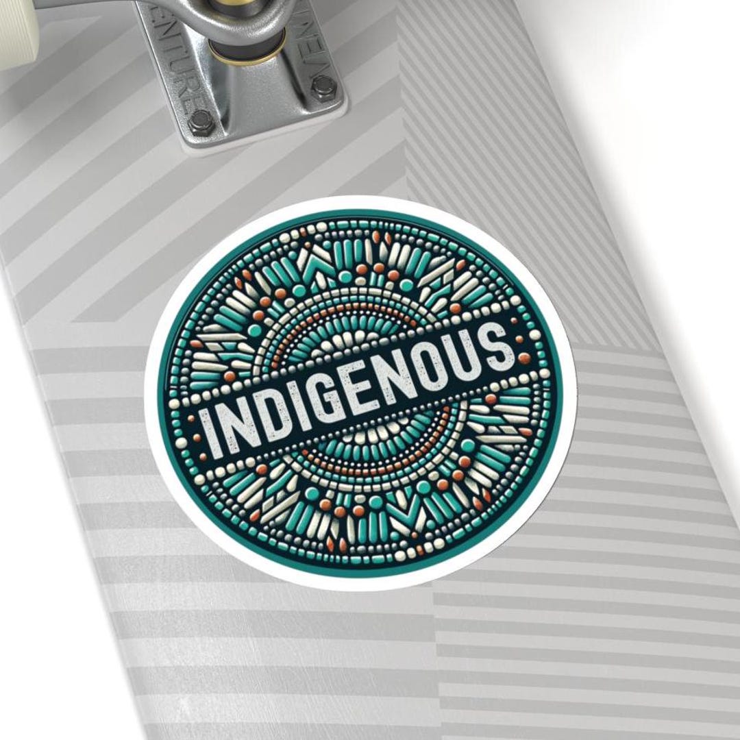 Indigenous Round Sticker. Native Owned Sticker Gift Shop - Etsy