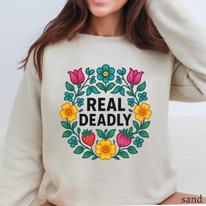 Real Deadly Floral Design Native owned tshirts Indigenous gift shop