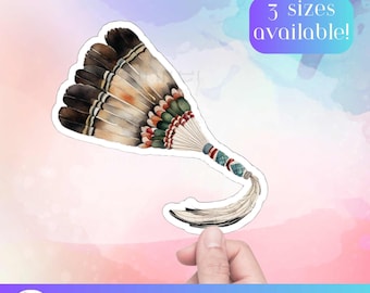 Indigenous Regalia Fan native Stickers. Indigenous Owned Gift shop