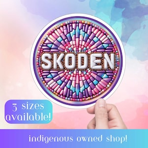 Skoden Beading Style Art Native Sticker. Native owned sticker gift shop