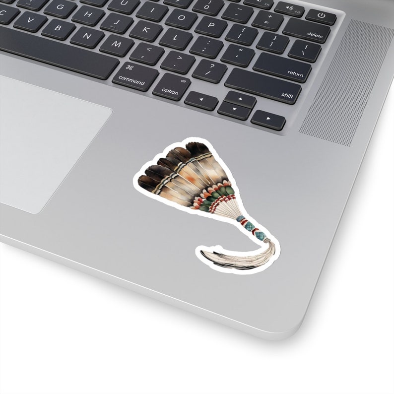 Indigenous Regalia Fan native Stickers. Indigenous Owned Gift shop