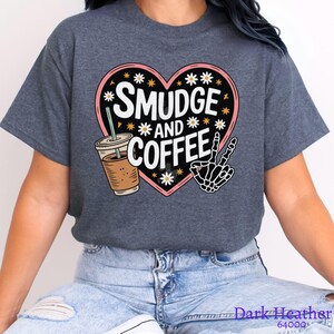 Smudge and Coffee Funny Indigenous Owned T-Shirt native Designed Tees Indigenous Gift Shop