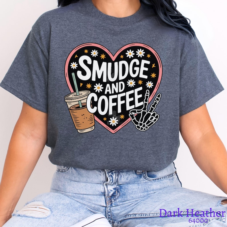 Smudge and Coffee Funny Indigenous Owned T-Shirt native Designed Tees Indigenous Gift Shop
