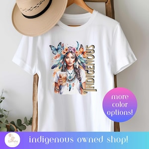 Indigenous Coffee T-Shirt native Designed Tees Indigenous Gift Shop