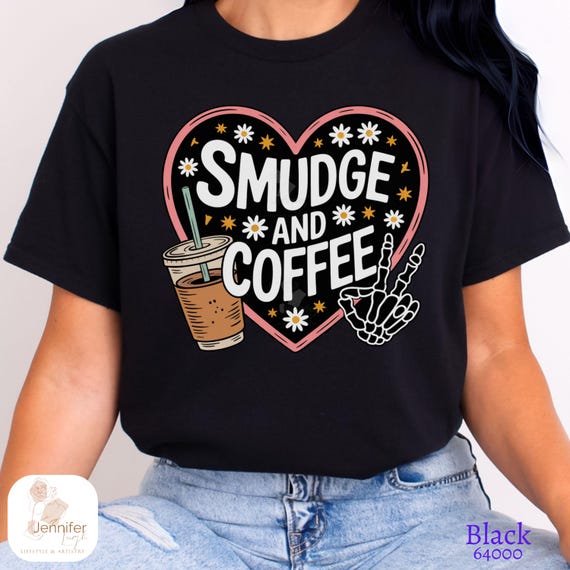 Smudge and Coffee Funny Indigenous Owned T-Shirt native Designed Tees Indigenous Gift Shop