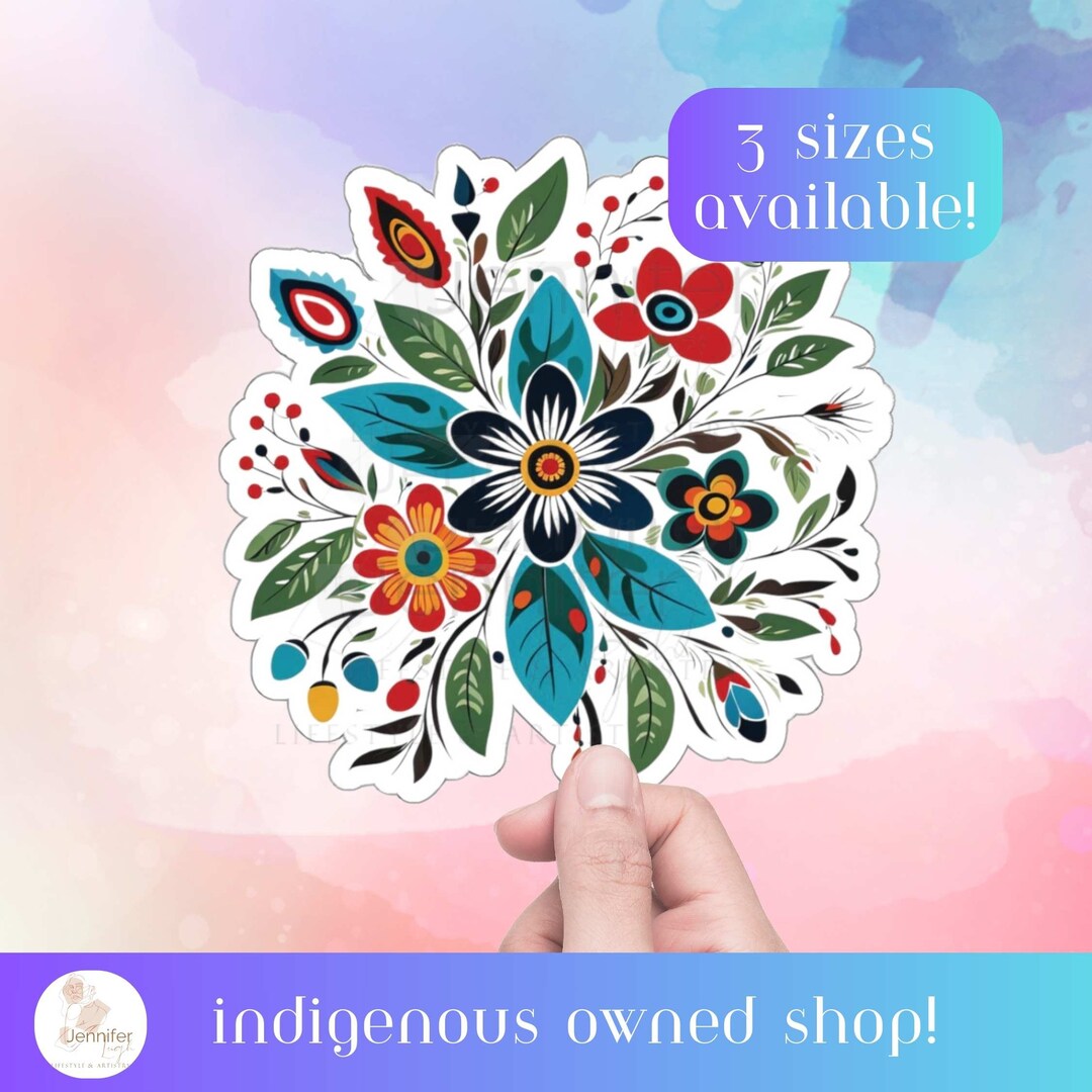 Native Floral Stickers Indigenous Owned Sticker Gifts - Etsy