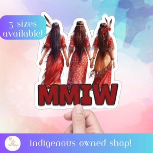 Red Dress Native MMIW Sticker Indigenous Owned Gifts