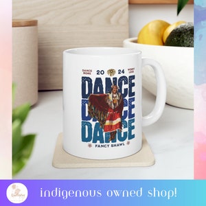 Tanz-Fancy Schal Indigen Powwow Keramik Kaffeebecher, 11 Unzen, indigene Geschenke für Frauen