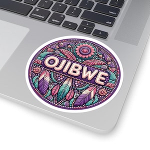 Ojibwe Native Beading Style Art Native art stickers Indigenous owned sticker gifts