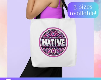 Native Beading Style art native design Tote Bag Indigenous owned gifts