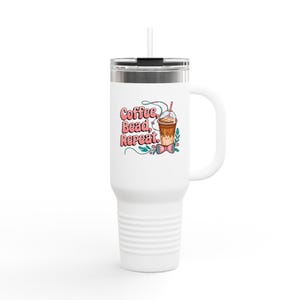 Coffee, Bead, Repeat Indigenous Owned Native Designed 40oz Hot/Cold Beverage Tumbler