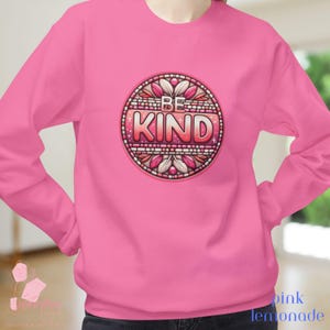 Be Kind Indigenous Designer Native Womens Fleece Crewneck Sweatshirt
