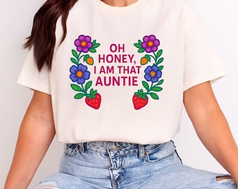 Funny Native Shirts I am that Auntie Native Floral Indigenous owned Shirts
