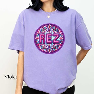 REZ Native Bead style art design shirt. Indigenous Owned shirt shop.