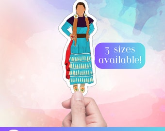 Indigenous Woman Jingle Dancer Sticker - Etsy
