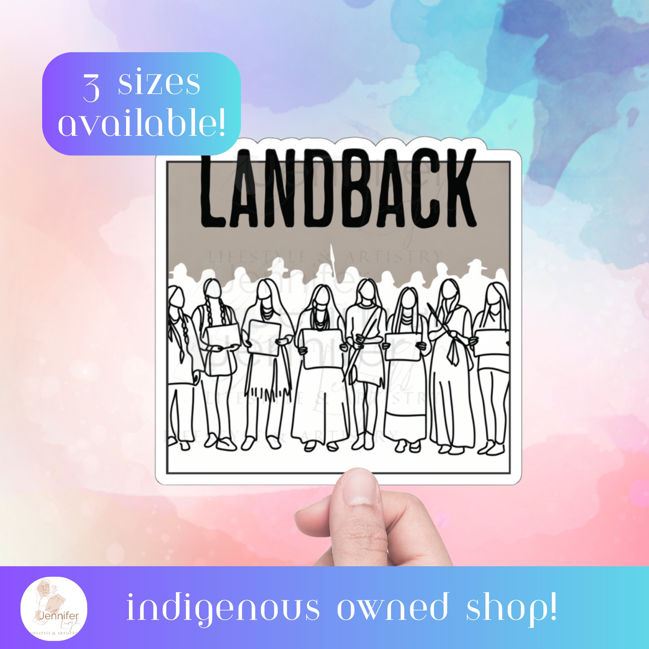 Landback Indigenous Women Native Stickers Indigenous Owned Sticker ...