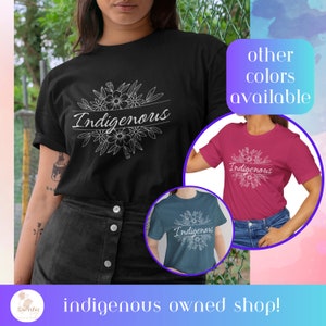 Floral Indigenous Jersey Short Sleeve Tee Native tshirts Indigenous gift shop