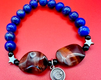 Lapis and Red Tiger Eye