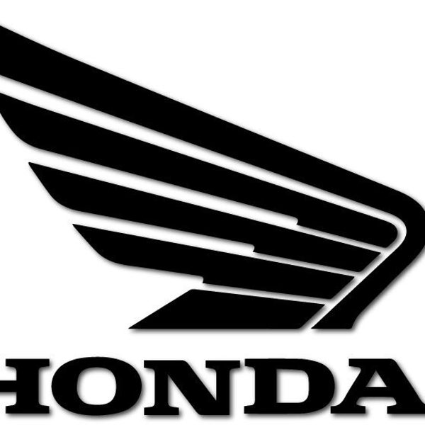 Lot de 2 décalcomanies/autocollants en vinyle pour ailes de Honda, 1 à gauche et 1 à droite : réservoir d'essence de moto, voitures, quads, MX, bateaux, camions, courses