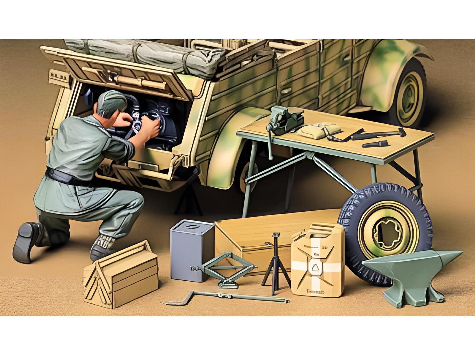 Tamiya 1/35 German Kubelwagen Engine Maintenance Set 35220 - Etsy