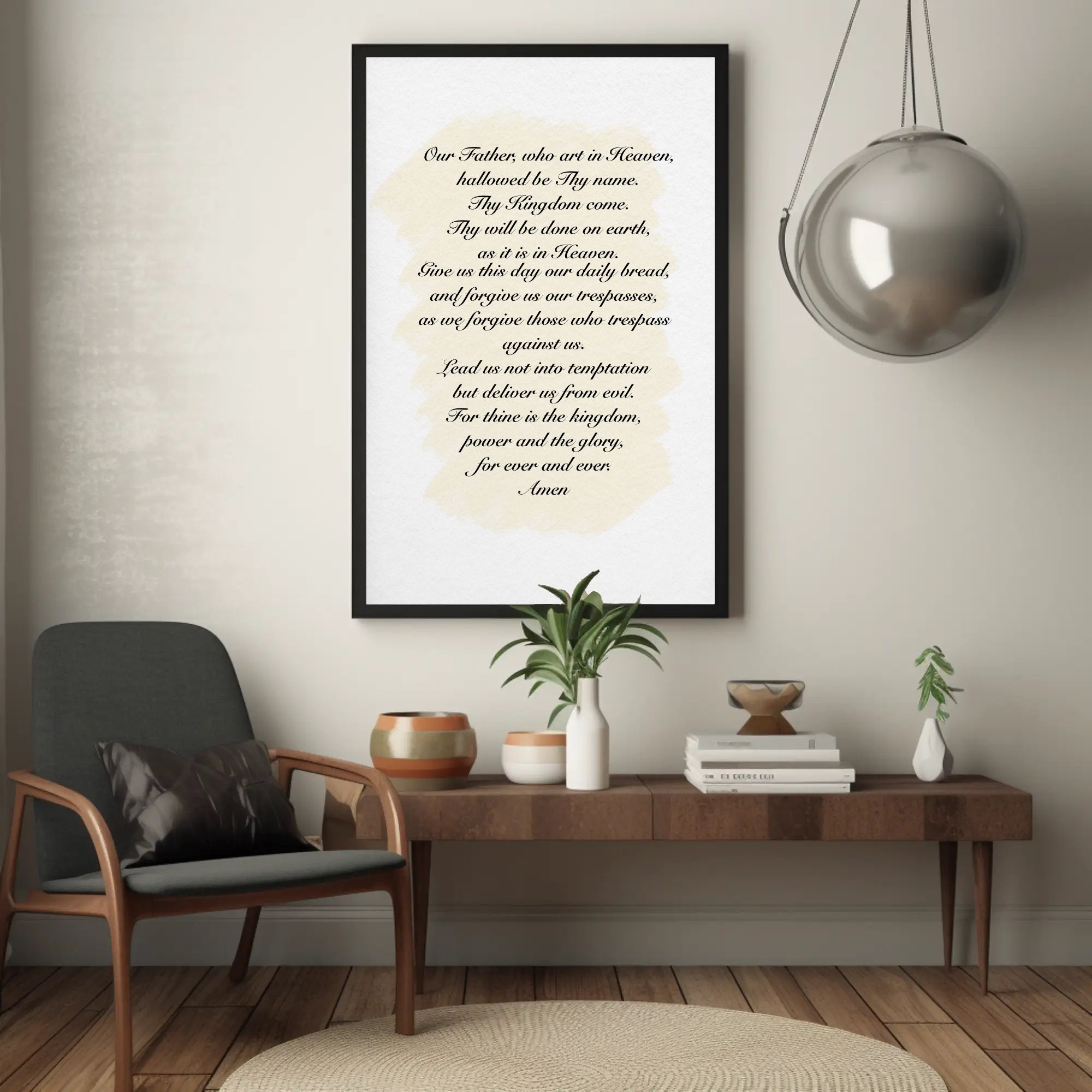 The Lord's Prayer Wall Decor,bible Verse Wall Art,minimalist Decor