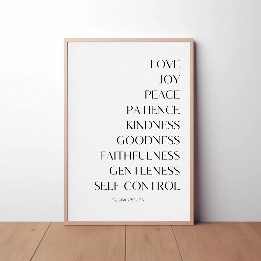 Galatians 5:22-23, Fruit of the Spirit Wall Art, Christian Printable ...