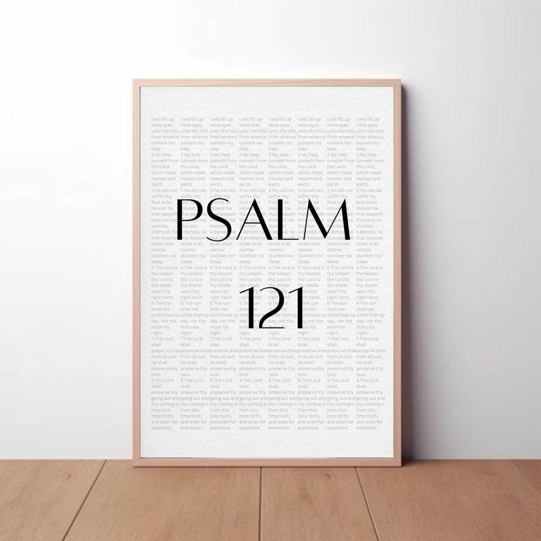 Psalm 121 Bible Verse Digital Wall Art, Minimalist Decor, Christian ...