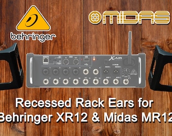 Recessed Rack Ears (pair) for Behringer & Midas Digital Mixers (XR12, MR12) ABS