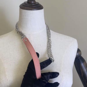 Handmade Black / Pink Custom/personalized Fashion Chain Leash