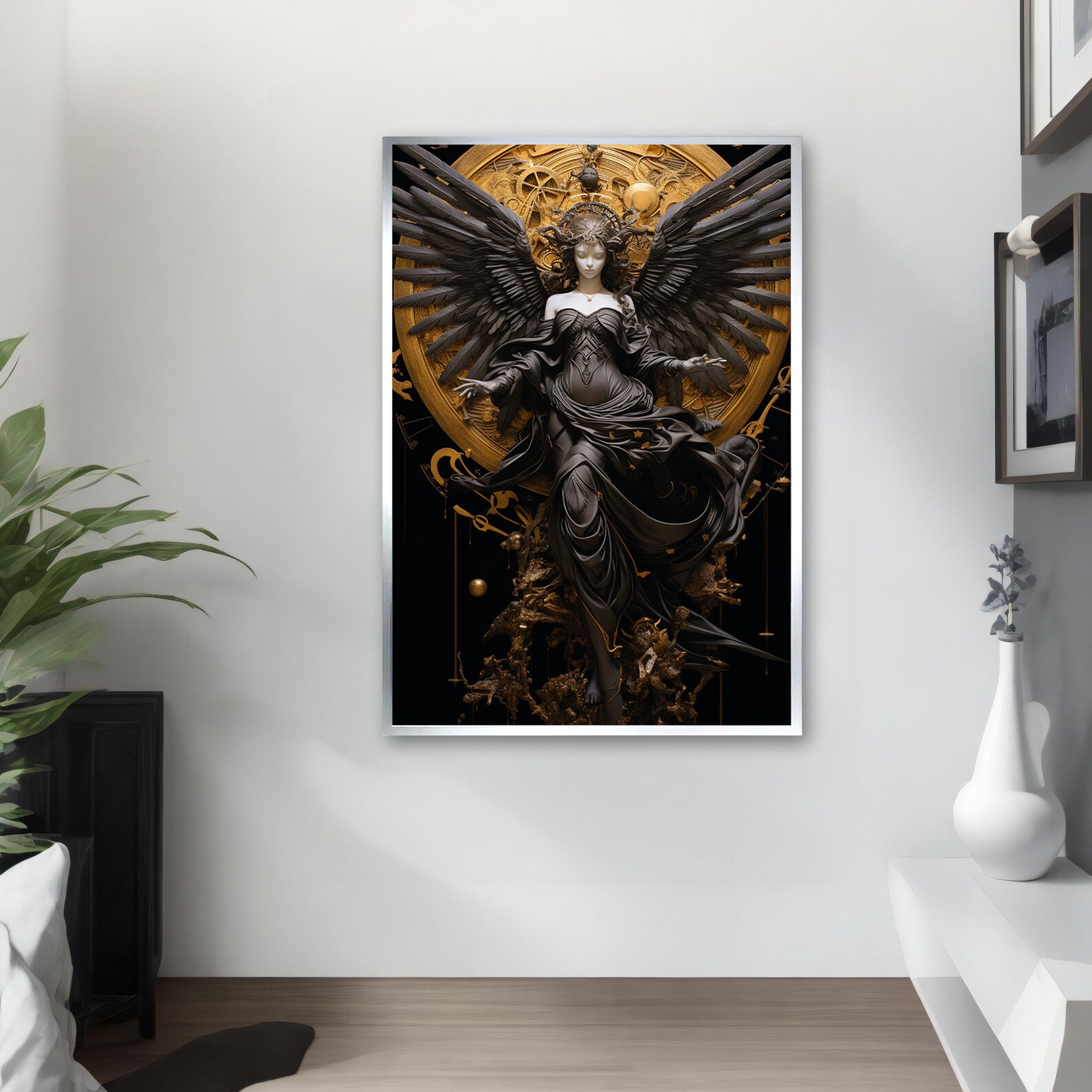 Fantasy Angel Painting - Enchanting Canvas Wall Art for Modern Office ...
