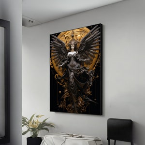 Fantasy Angel Canvas Art – Enchanting Wall Decor for Modern Spaces, Ethereal Gift Idea for Dreamers and Art Lovers