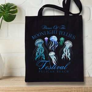 Stardew Tragetasche Geschenk, Pelican Town Moonlight Jellies Festival, Indie Video Gaming Merch, Geschenke für Gamer, Retro Farmspiel Canvastasche
