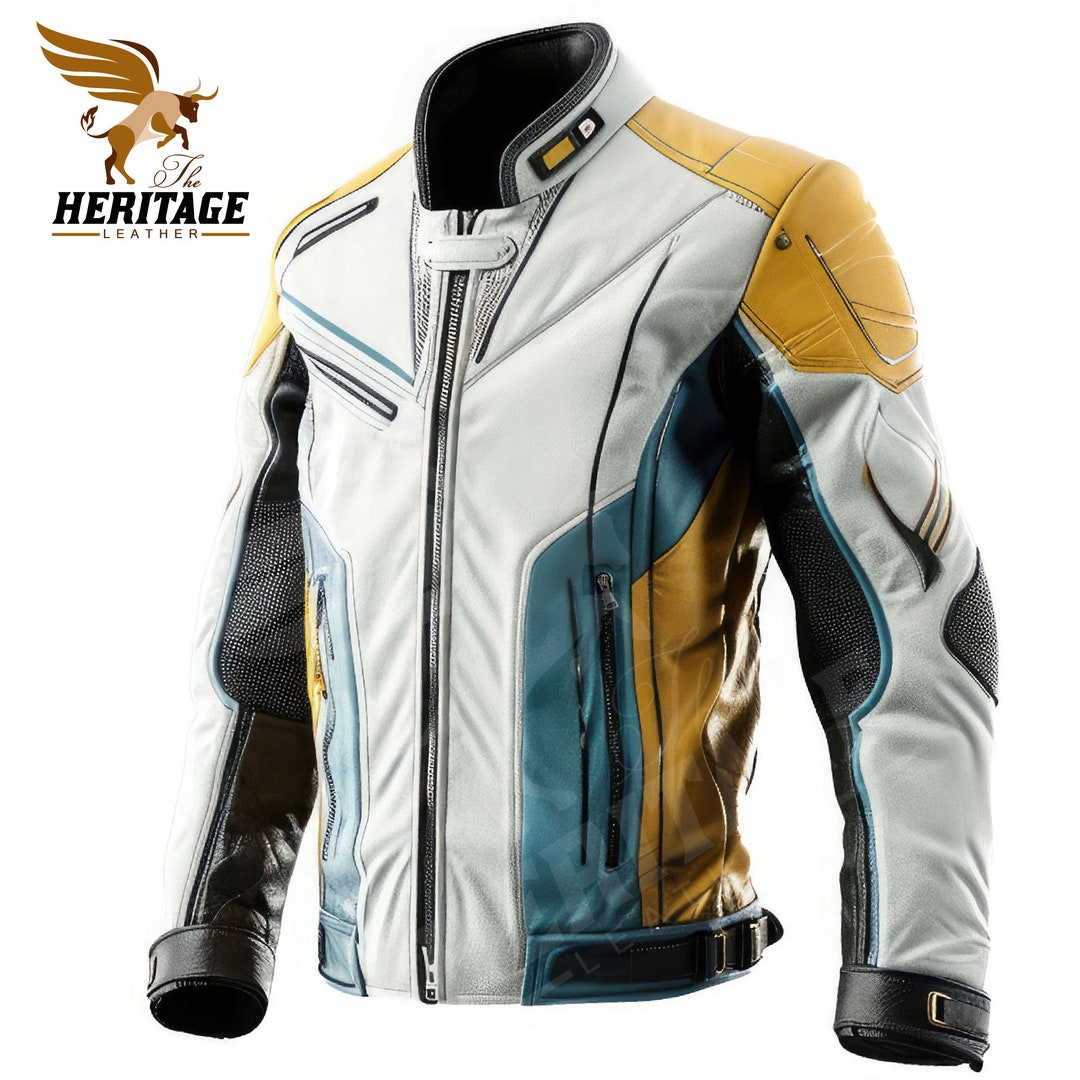 Color Block Crop Biker Jacket main image 1
