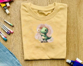 Dinosauerier TShirt, Dino Namens T-Shirt,Dinosaurier Kinder T-Shirt, süßes Dino Shirt,Dinosauerier Motiv, Kindergarten Tshirt,Schulkind,Dino