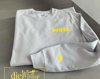 Statement women's sweatshirt lilac pastel power yellow, women's sweater lavender neon, oversized women's hoodie neon, power woman sweater, neon sweatshirt