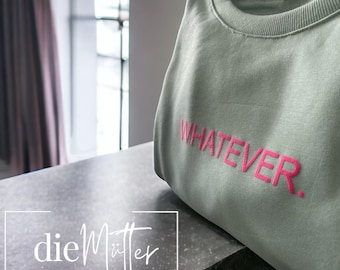 Statement Damensweatshirt mintgrün Minze  neon pink, damenpullover mint Statement, Oversize damenhoodie mint ,Sweatshirt Damen minze mint,