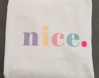 Statement women's sweatshirt, white with nice pastel colors; women's colorful statement sweater; oversized women's hoodie, white; women's pastel sweatshirt
