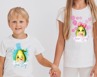 Avocado Tshirt, Babyshower,Schwangerschaftsverkündung,Avocado Kinder T-Shirt,süße Avocado,Avocado Motiv, Girl Power,Boy Power Avocadofan,