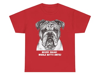 Boxer Dog T-Shirt: Funny Wiggle Butts Graphic Tee