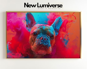 French Bulldog Samsung Frame TV Art: Colorful Dog Portrait (Digital Download)