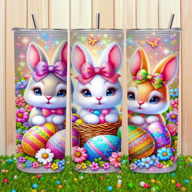 Easter tumbler wrap, bunny sublimation png, 20oz skinny tumbler, Easter gift idea, spring tumbler design, digital download png, Easter crafts png, vibrant Easter art, tumbler template, Easter decor tumbler, tumbler wrap png, Easter party favor, spring sublimation