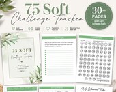 75 soft challenge tracker printable editable,Soft challenge 75,Easy challenges,75 soft editable planner a4,Editable 75 soft challenge bundle